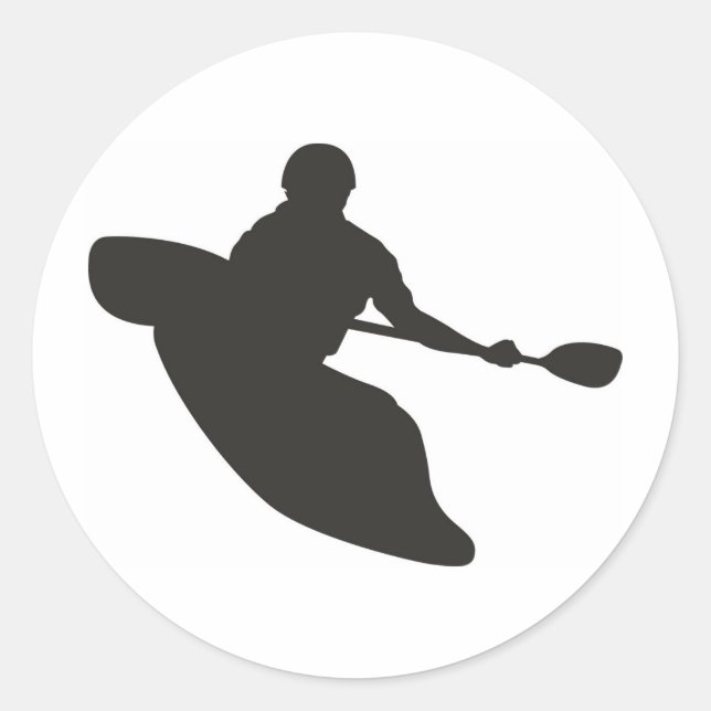 Canoe Classic Round Sticker (Front)