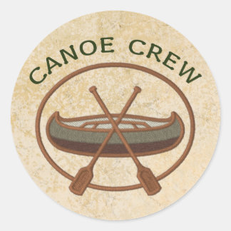 Canoe Crew Canoeing Sports Classic Round Sticker