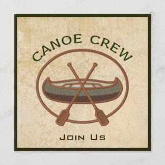 Canoe Crew Invitation