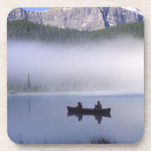 Canoe fishing Waterfowl Lake, Banff National Coaster