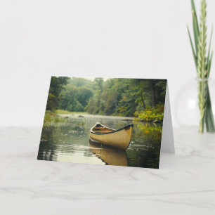 Canoe in a River Note Card