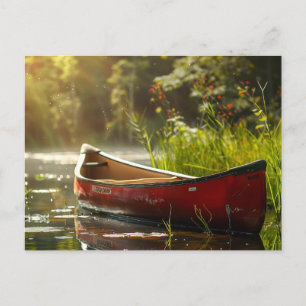 Canoe in a River Postcard