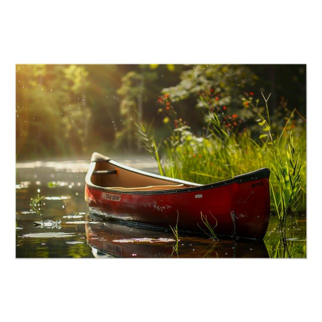 Canoe in a River Poster (Front)