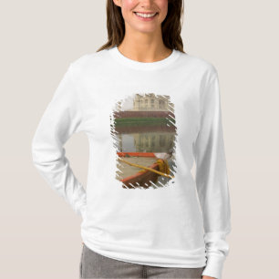 Canoe in water with Taj Mahal, Agra, India T-Shirt