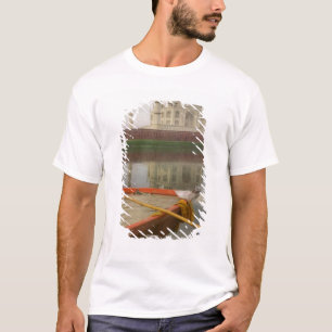 Canoe in water with Taj Mahal, Agra, India T-Shirt