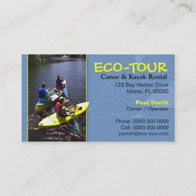 Canoe & Kayak Boating Business Card (Front)