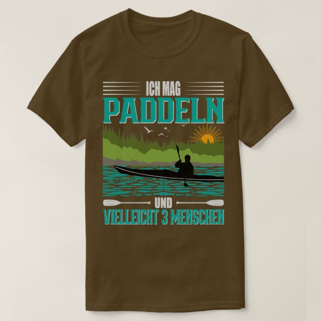 Canoe Kayak I like paddling and 3 people T-Shirt (Design Front)