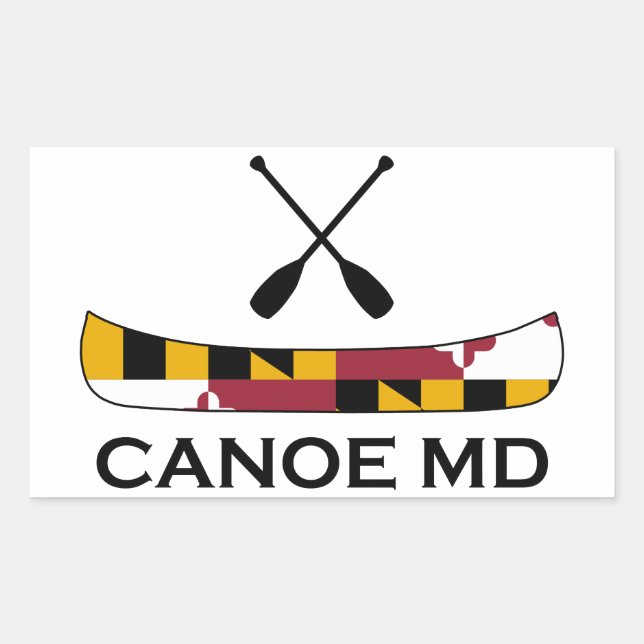 Canoe Maryland Rectangular Sticker (Front)