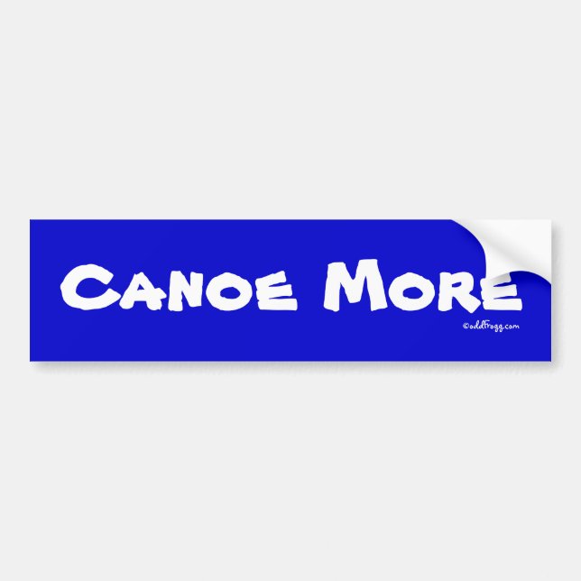 CANOE MORE Bumper Sticker (Front)