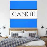 CANOE Nautical Bright Blue White Summer Stripes
