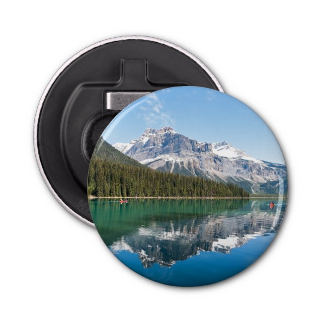 Canoe on famous Emerald Lake - Yoho NP, Canada Bottle Opener (Front)
