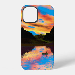 Canoe On Sunset Lake iPhone 12 Case
