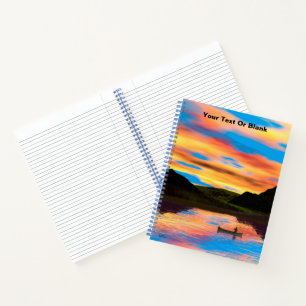 Canoe On Sunset Notebook