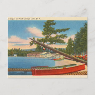 Canoe on West Caroga Lake, New York Postcard
