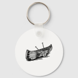 Canoe Paddle Funny Canoeing Kayaking Boating Boat Key Ring