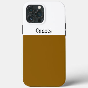 CANOE Retro Text Golden Brown White Colour Block iPhone 13 Pro Max Case