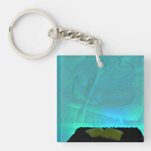 Canoe Room at Hotel de Glace, Quebec, Canada Key Ring
