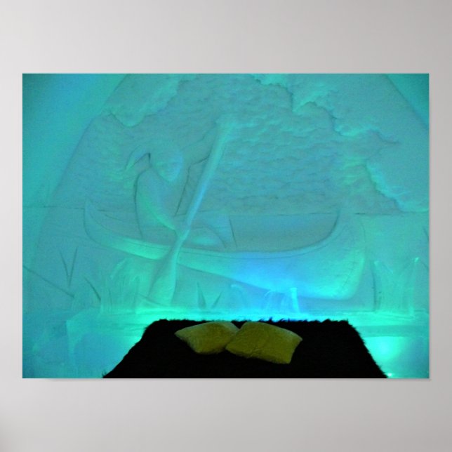 Canoe Room at Hotel de Glace, Quebec, Canada Poster (Front)