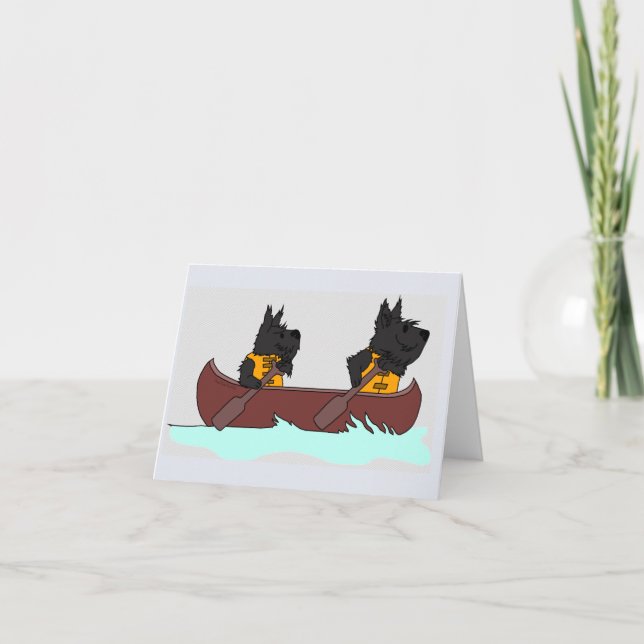 Canoe Scot & friend Note Card (Front)