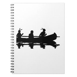 Canoe Silhouette Spiral Notebook