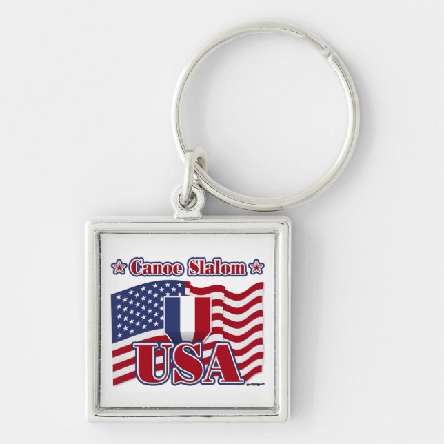 Canoe Slalom USA Key Ring (Front)
