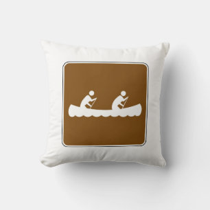 Canoe Symbol Sign Cushion