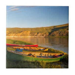 Canoeing Along The White Cliffs Of Missouri Tile