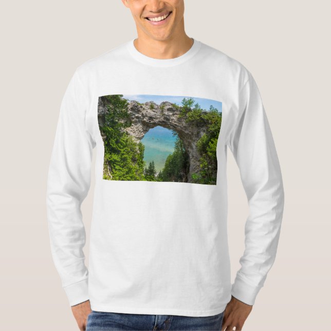 Canoeing At Arch Rock T-Shirt (Front)
