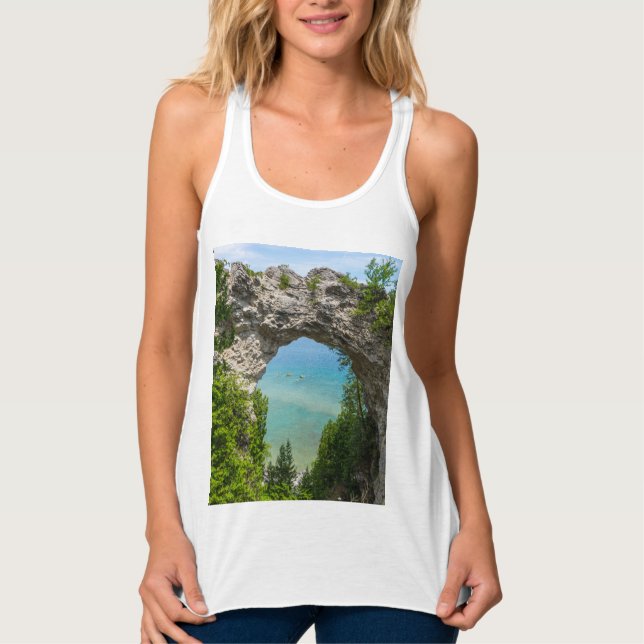 Canoeing At Arch Rock Tank Top (Front)