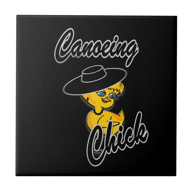 Canoeing Chick #4 Tile (Front)