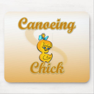 Canoeing Chick Mouse Pad