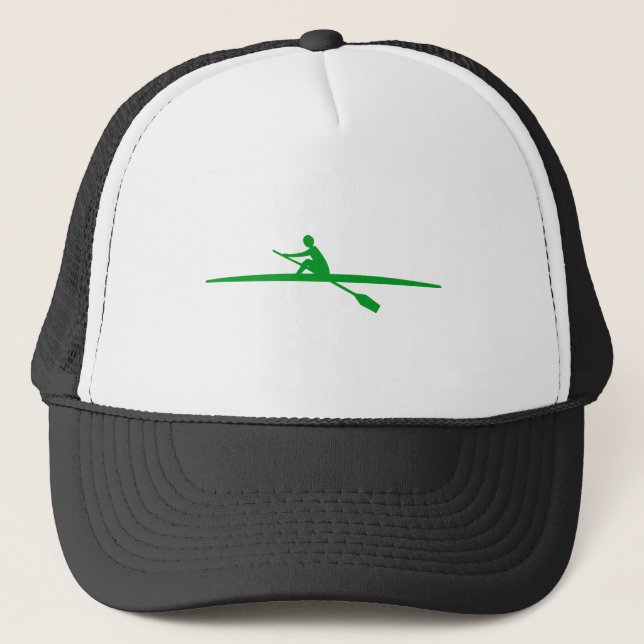 Canoeing - Grass Green Trucker Hat (Front)