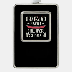 Canoeing - I've Capsized Silver Plated Framed Ornament