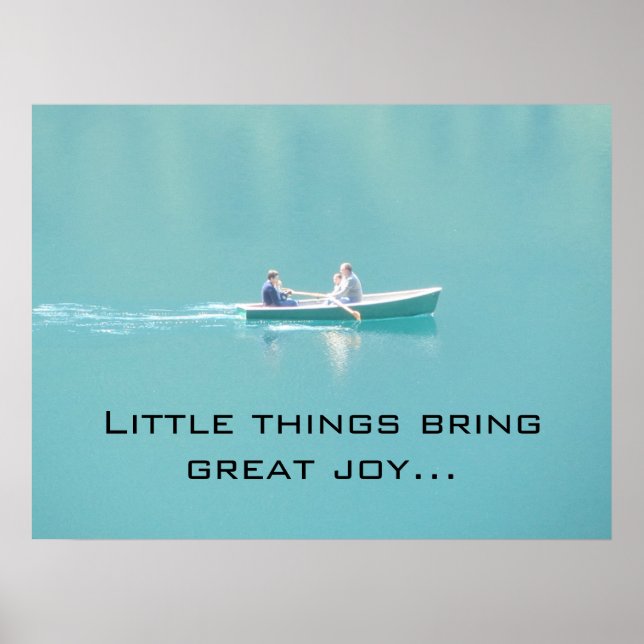 Canoeing on a Peaceful Lake - Saying Poster (Front)