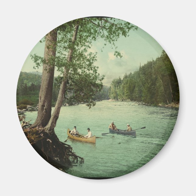 Canoeing on an Adirondack Mountain Stream Magnet (Front)