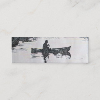 Canoeing on the lake business cards, Artwork, Art Mini Business Card