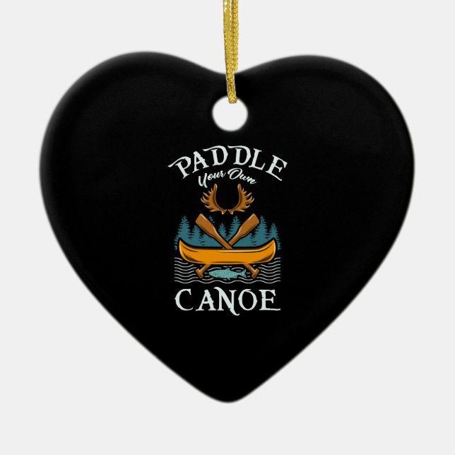 Canoeing - Paddle Your Own Canoe Ceramic Tree Decoration (Front)