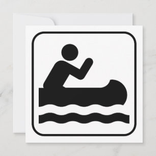 Canoeing Symbol Invitation