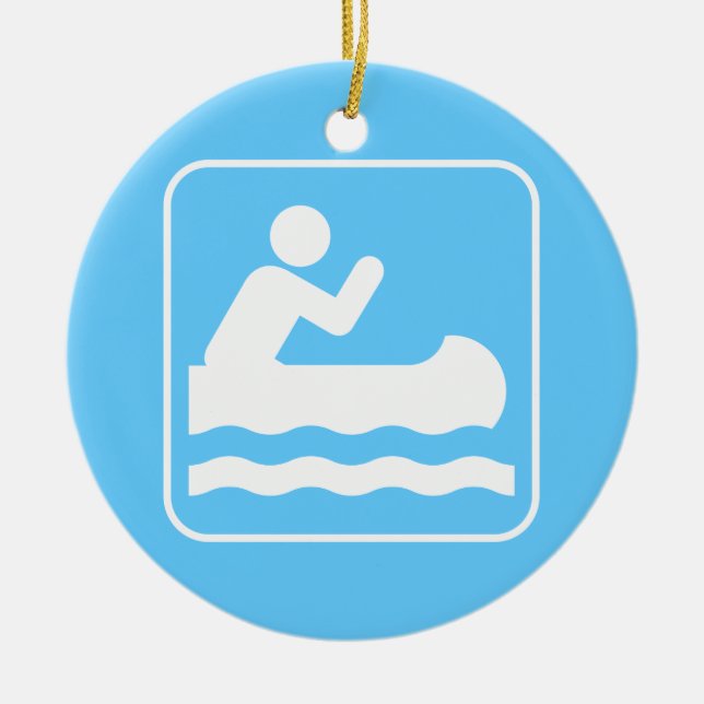 Canoeing Symbol Ornament (Front)