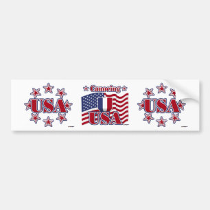 Canoeing USA Bumper Sticker