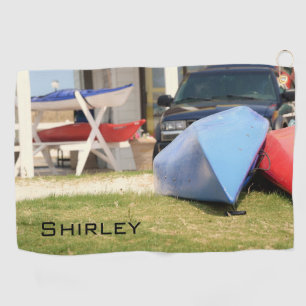 Canoes and Kayaks by Shirley Taylor Golf Towel