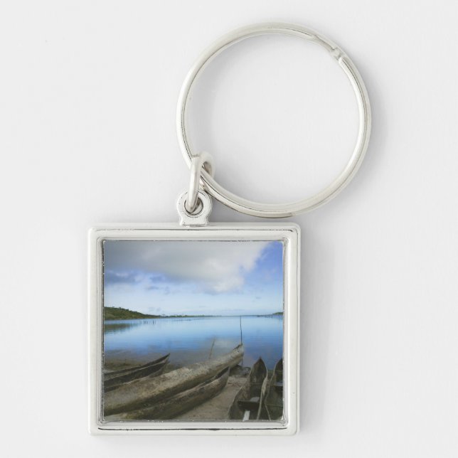 Canoes on the beach, Antananarivo, Madagascar Key Ring (Front)