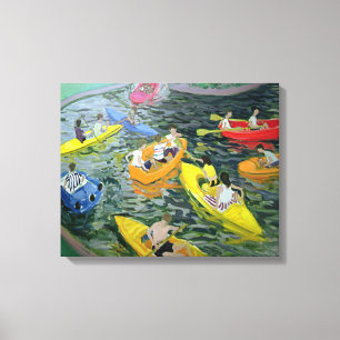 Canoes Wickstead Park Canvas Print