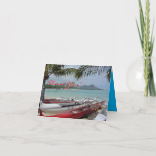 Canoes with Diamond View Thank You Card