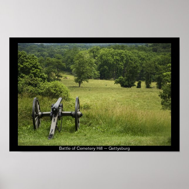 Canon at Cemetery Hill Gettysburg Pennsylvania Poster (Front)