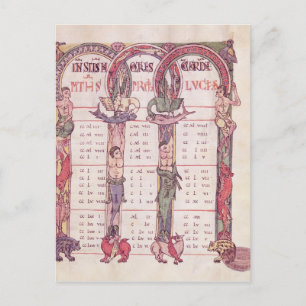 Canon tables of the Evangelists Postcard