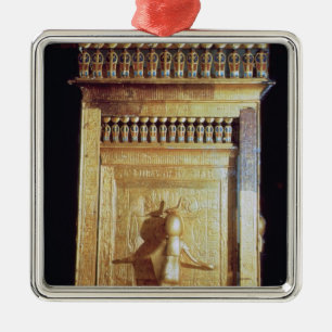 Canopic chest in the form of a shrine set metal tree decoration