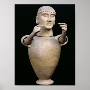 Canopic jar with moveable arms poster