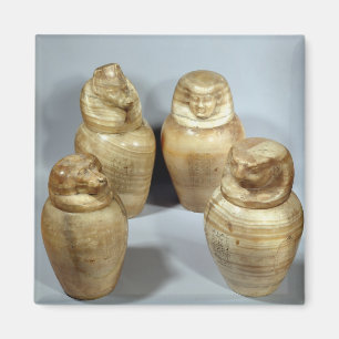 Canopic jars of Hor-ir-aa, Saite (alabaster) Magnet