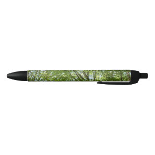 Canopy of Spring Leaves Green Nature Scene Black Ink Pen